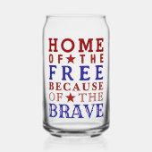 Red White Blue Fourth Of July ガラス缶 (正面)