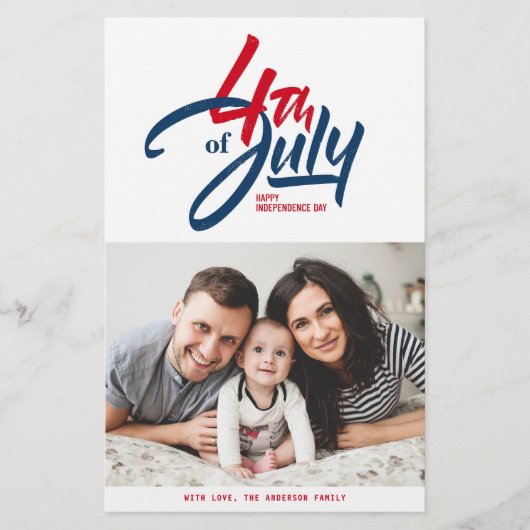 Red、White、Blue Happy Independence Day写真 (正面)