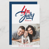 Red、White、Blue Happy Independence Day写真 (正面/裏面)