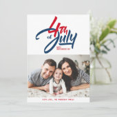 Red、White、Blue Happy Independence Day写真 シーズンカード (スタンド正面)