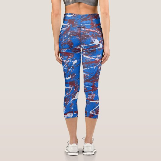 Red White Blue High Waisted Capris カプリレギンス (裏面)