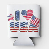 RED WHITE BLUE I HEART USA PATRIOTIC 缶クーラー (裏面)