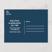 Red White & Blue Mason Jar & Lights日付を保存 案内ポストカード (裏面)