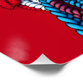 Red white & blue melanin sista black girl magic ポスター (コーナー)