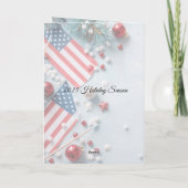 Red White Blue Merry Christmas to You! カード (裏面)