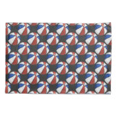 Red White Blue Painted Basketball Pattern 枕カバー (裏面)
