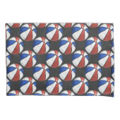 Red White Blue Painted Basketball Pattern 枕カバー (正面)
