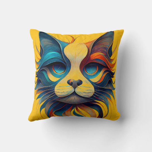 Red White & Blue Patriotic Cat クッション (裏面)