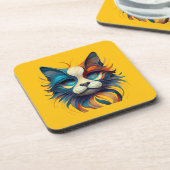 Red White & Blue Patriotic Cat コースター (左側)