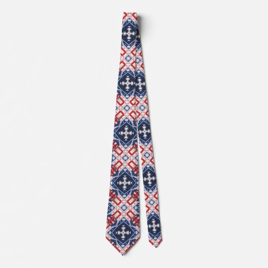 Red White Blue Patriotic Style ネクタイ (正面)
