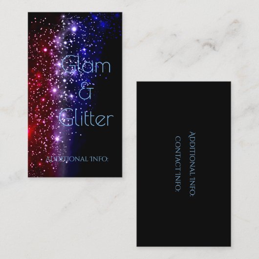 Red White & Blue Sparkle名刺2 名刺 (正面/裏面)