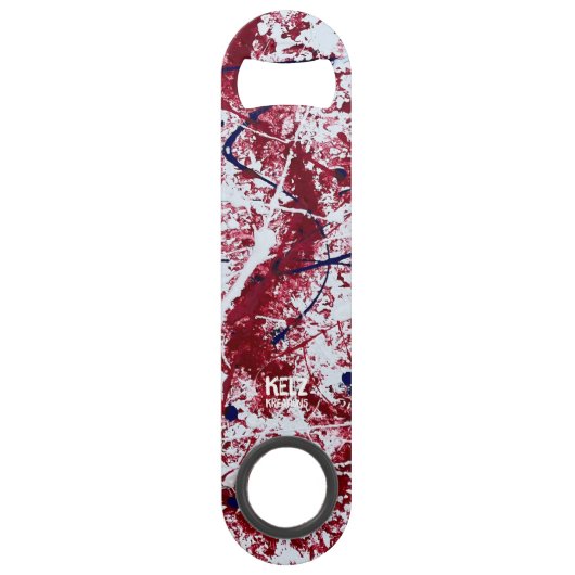 Red White Blue Stainless Steel Bottle Opener スピード栓抜き (正面)