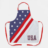 Red, White & Blue Stars & Stripes エプロン (正面)