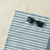 Red White Blue Stars Stripes Floral Block print ビーチタオル (インサイチュ)