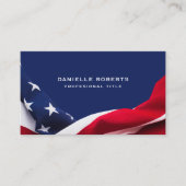 Red White & Blue-USA Flag Stars And Stripes 名刺 (正面)