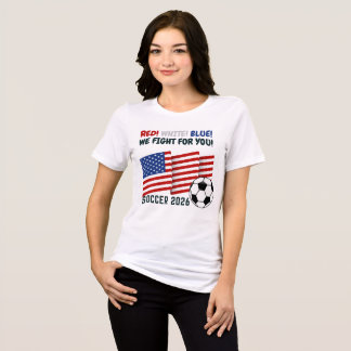 Red White Blue – USA Soccer Fan 2026 T-Shirt トライブレンドＴシャツ
