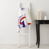 red white blue volleyball court happy place シェルパブランケット (インサイチュ)