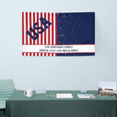 red white blueUSA Patriotic Flag stars and stripes 横断幕 (トレードショー)