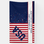 red white blueUSA Patriotic Flag stars and stripes 横断幕 (縦)