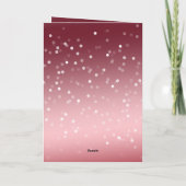 Red White Bokeh Dots Christmas Pretty Black Girl カード (裏面)