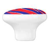 Red, White & Bold | 虎縞 陶器取っ手 セラミックノブ (側面)