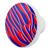 Red, White & Bold | 虎縞 陶器取っ手 セラミックノブ (右)