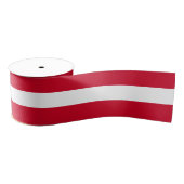 Red & White Bold Retro Stripes Christmas グログランリボン (リール)