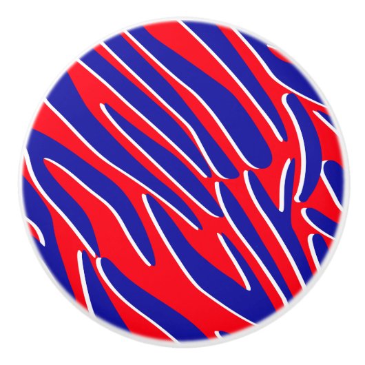 Red, White & Bold | Tiger Stripe Ceramic Knob セラミックノブ (正面)