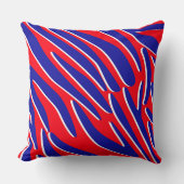 Red, White & Bold | Tiger Stripe Throw Pillow クッション (正面)