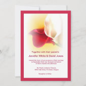 Red & White Calla Lily Wedding Invitation 招待状 (正面)
