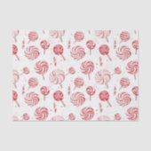 Red White Candy Cane Treats Christmas 薄葉紙 (正面)