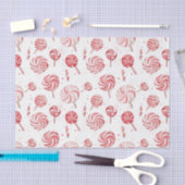 Red White Candy Cane Treats Christmas 薄葉紙 (クラフト)