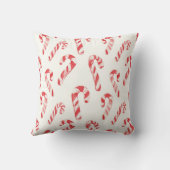 Red White Candy Canes Christmas   クッション (裏面)
