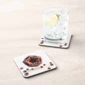 Red & White Checkerboard Geometric Objects コースター (右側)