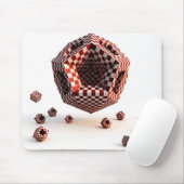 Red & White Checkerboard Geometric Objects マウスパッド (マウス)