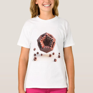 Red & White Checkerboard Geometric Objects Tシャツ