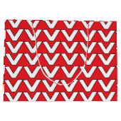 Red White Chevron Stripe ラージペーパーバッグ (裏面)