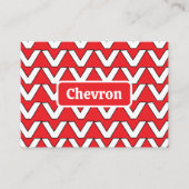 Red White Chevron Stripe 名刺 (正面)
