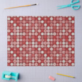 Red White Christmas Candy Pattern#13 ID1009 薄葉紙 (クラフト)