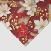 Red White Christmas Floral Pattern#17 ID1009 薄葉紙 (詳細)