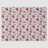 Red White Christmas Tree Pattern#4 ID1009 薄葉紙 (正面)