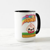 Red/White Cupcake - Happy Jump マグカップ (正面右)