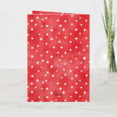 Red White Dots Red Green Butterflies Birthday カード (裏面)