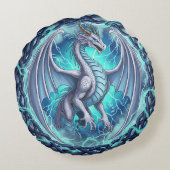 Red white Dragon pillow ラウンドクッション (裏面)