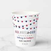 Red, White & Due! 7月4日のベビーシャワー 紙コップ (正面)