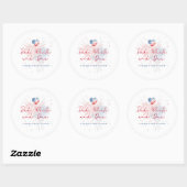 Red White & Due Baby Shower  ラウンドシール (シート)