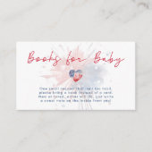 Red White & Due Baby Shower Books for Baby エンクロージャーカード (正面)