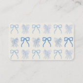 Red White & Due Bow Blue Stripes Baby Book Request エンクロージャーカード (裏面)