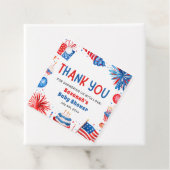 Red, White & Due Gender Neutral Baby Shower フェイバータグ (インサイチュ)