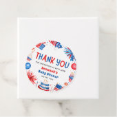 Red, White & Due Gender Neutral Baby Shower フェイバータグ (インサイチュ)